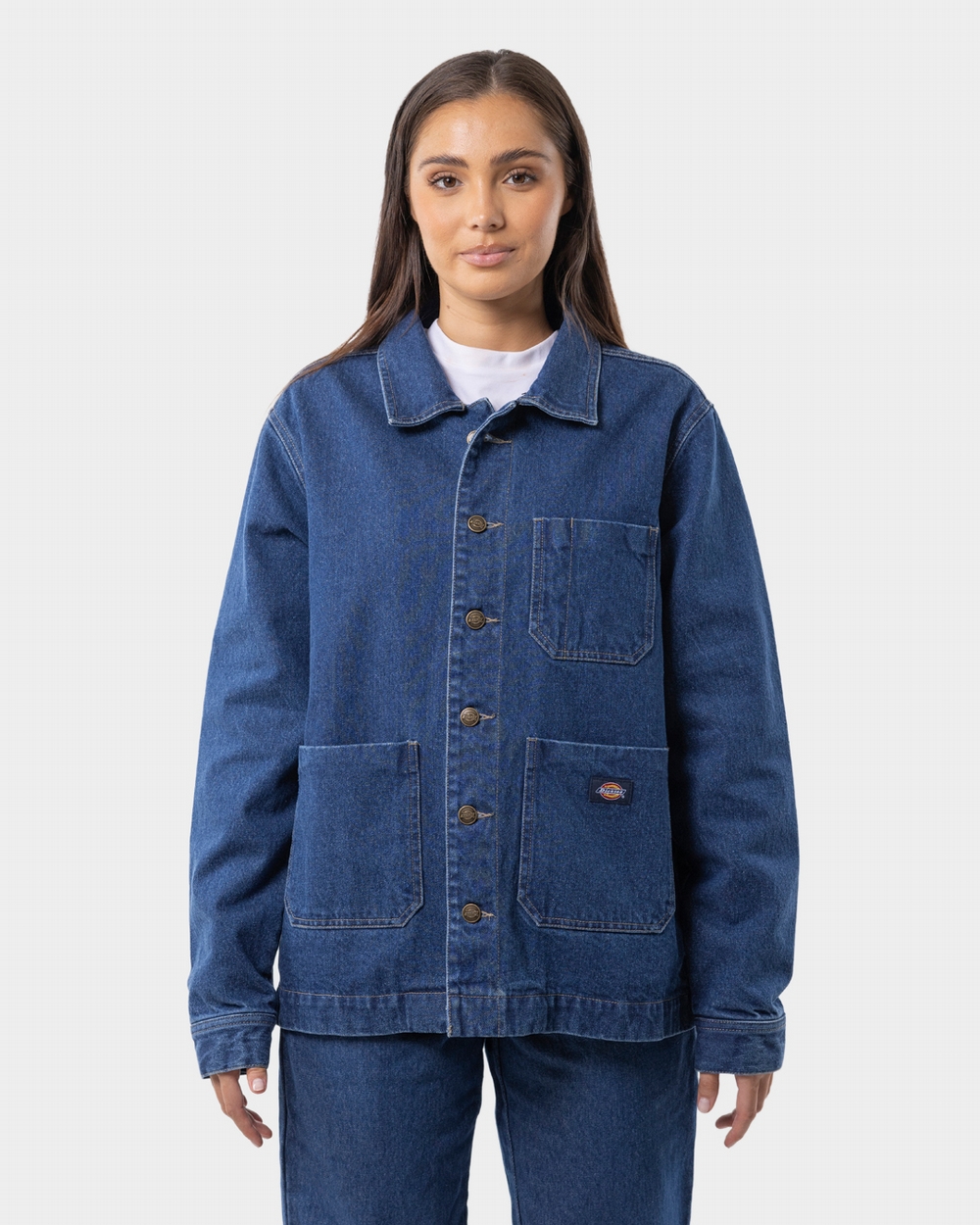 Denim chore jacket womens fashion